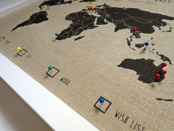 'Life is a Journey' World Pushpin Map