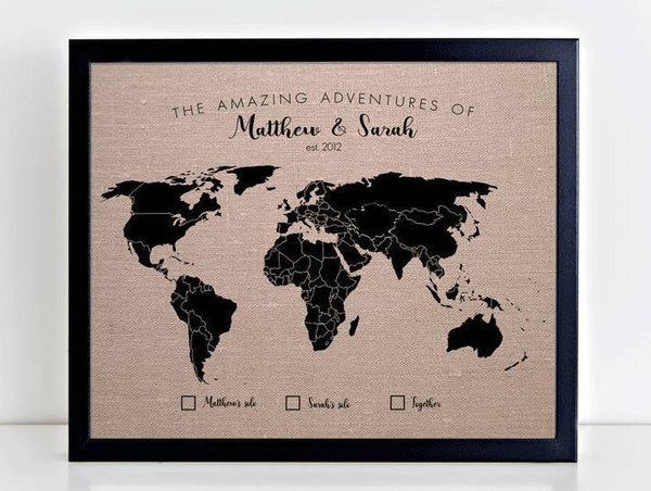 'The Amazing Adventures Of' World Pushpin Map