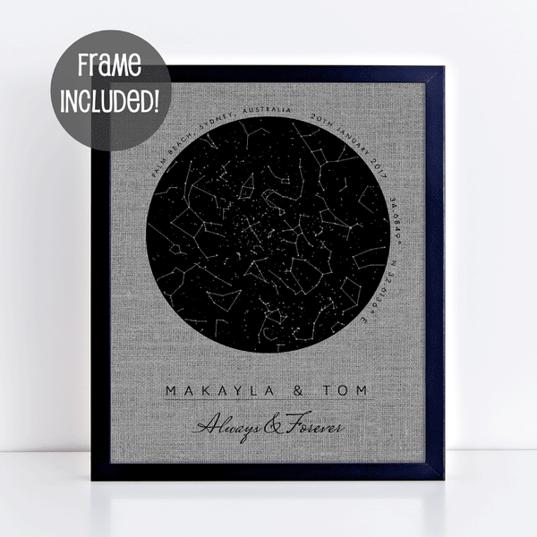 Constellation Map With Circular Wording