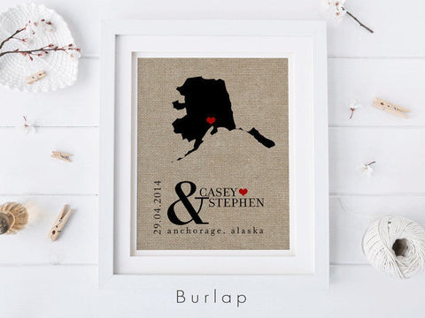 State Map Wedding Gift