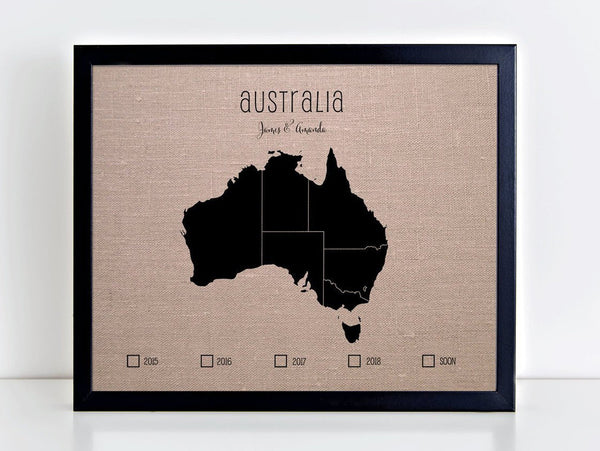 'Australia' Pushpin Map