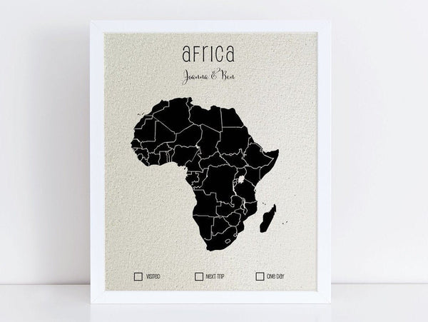 'Africa' Pushpin Map