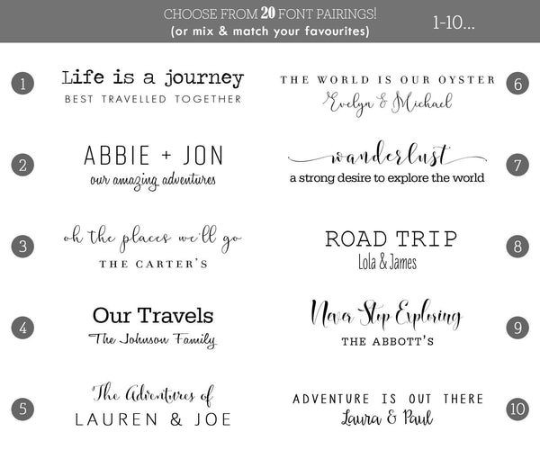 'Life is a Journey' World Pushpin Map
