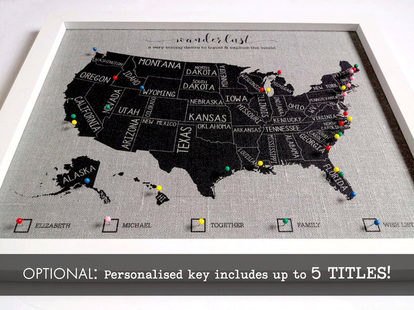 'Adventure Is Out There' USA Pushpin Map