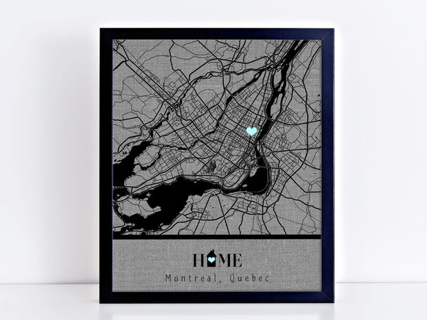 'HOME' Personalised Line Map